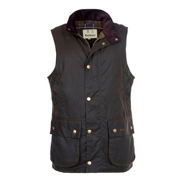 Olive Waxed Cotton Vest MWX0723