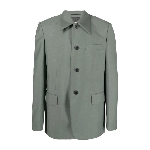 Green Single-Breasted Jacket