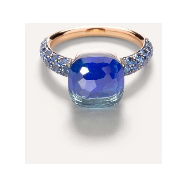 Classic Nudo Ring - Blue Topaz, Blue Sapphire, Lapis Lazuli