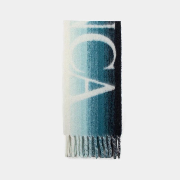 Gradient Logo Alpaca Scarf - Blue