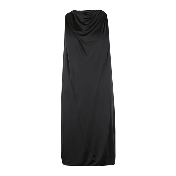 Lanvin Brooch-Detailed Satin Midi Dress