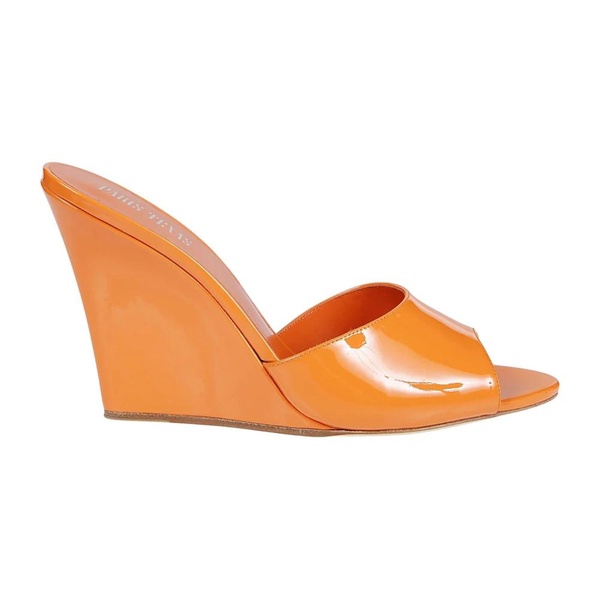 Orange Carrot Slip-On Wedge Sandals