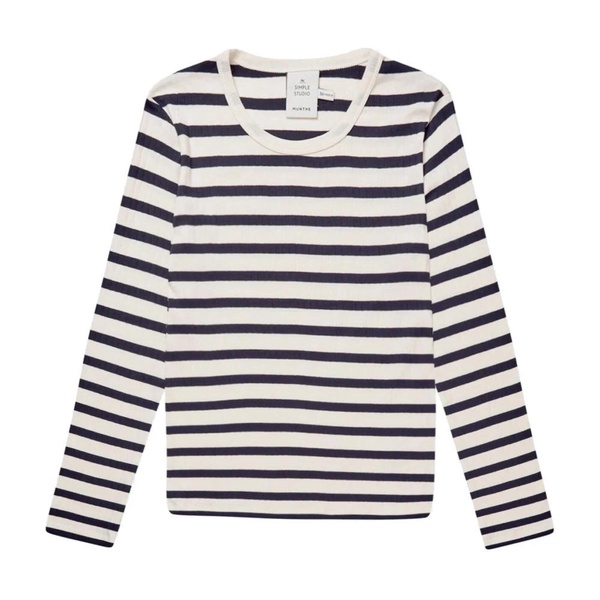 Striped Long Sleeve T-Shirt Navy