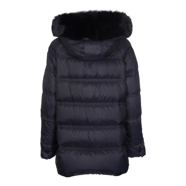 Black Down Jacket with Large Quilts