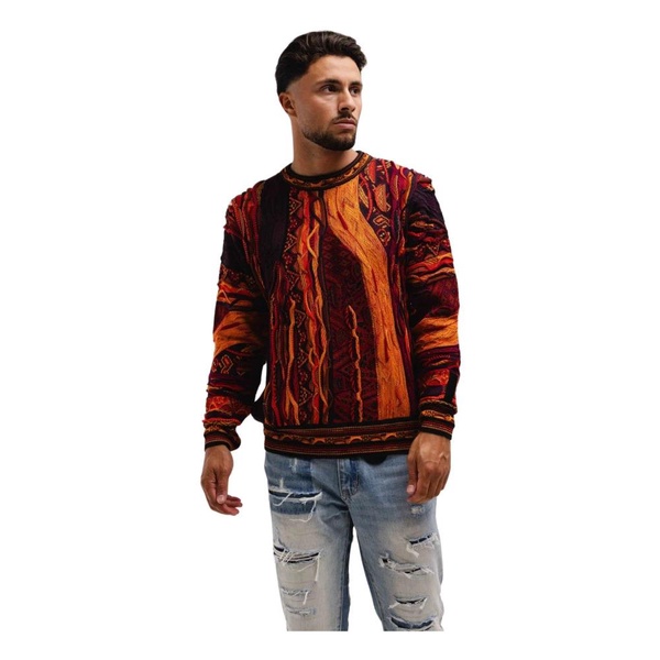 Red Mens Sweater Stylish Pattern