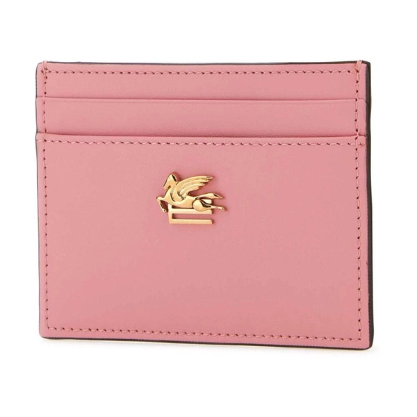 Pink Leather Cardholder - 10.5 cm x 8 cm