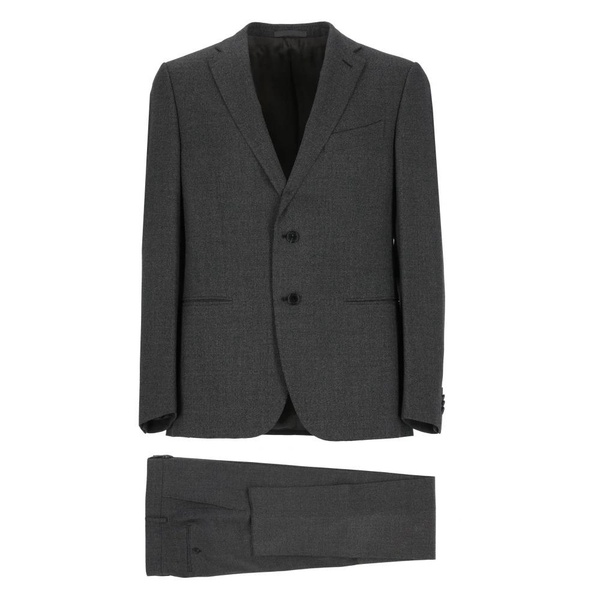 Grey Wool Suit with Classic Lapel