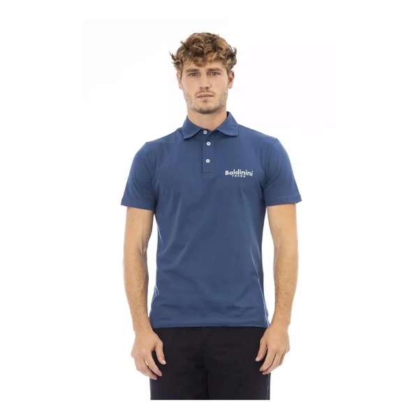 Blue Embroidered Logo Polo Shirt