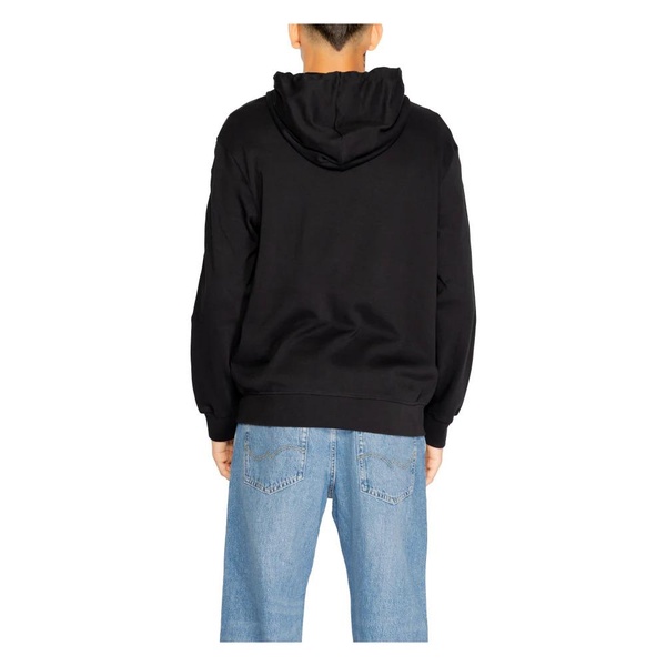 Black Hooded Sweatshirt with Zip