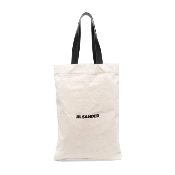 Jil Sander Logo Printed Top Handle Bag