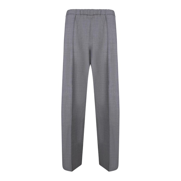 Grey Elegant Trousers Diamond Detail