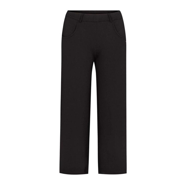 Black Loose Crop Trousers EcoVero Quality