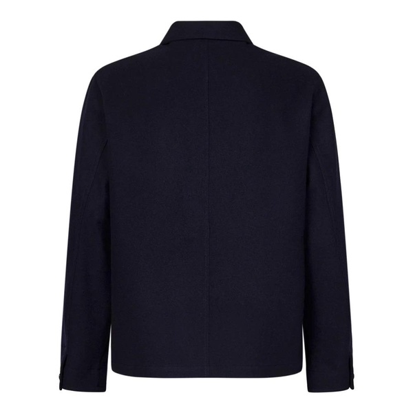 Navy Blue Wool Workwear Jacket