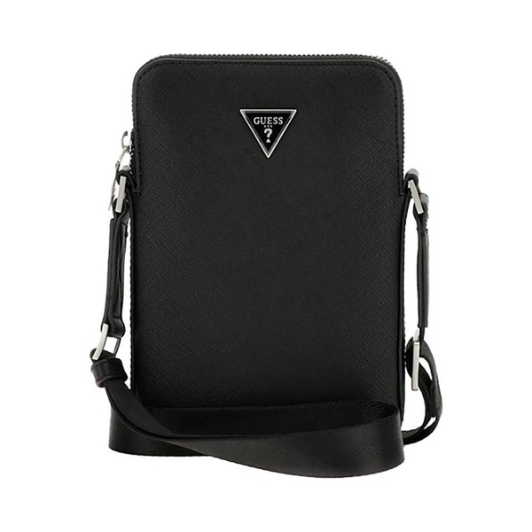 Men's Torino Flat Squared Black Shoulder Bag