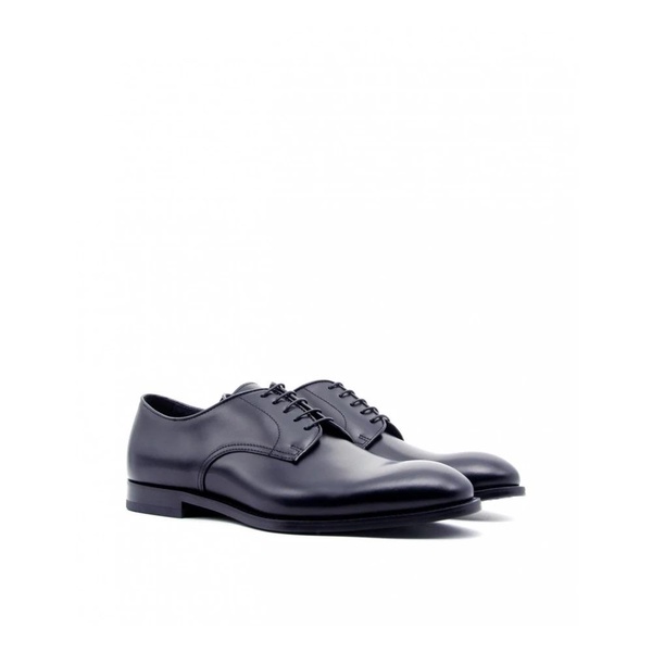 Elegant Blue Leather Derby Shoes