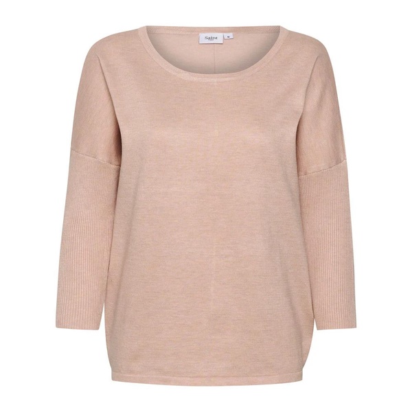 Ash Rose Melange Knit with ¾ Sleeves