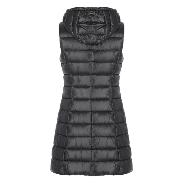 Quilted Black Vest with Hood