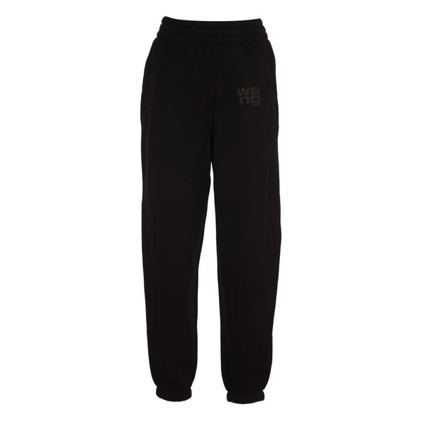 Black Classic Sweatpant Puff Paint Logo