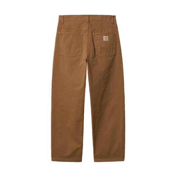 Logo Cotton Pants with Button and Zipper Closure