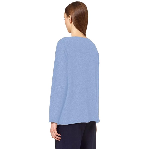 Cashmere Boatneck Sweater with Ruched Hem