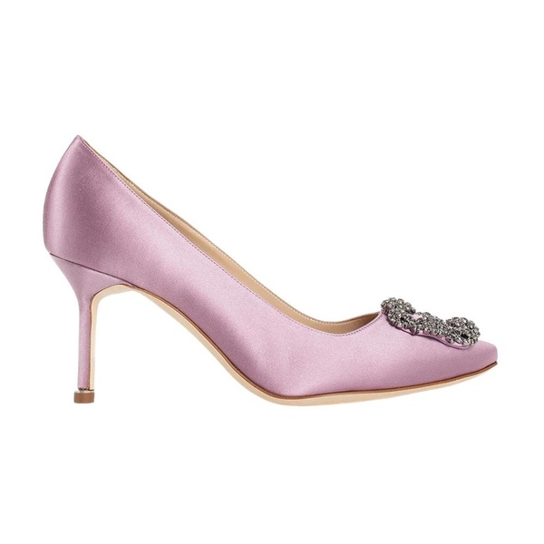 Crystal Buckle Stiletto Heel in Pink