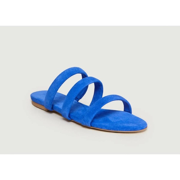 Blue Suede Strappy Sandals