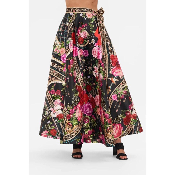 Romantic Golden Archways Maxi Wrap Skirt