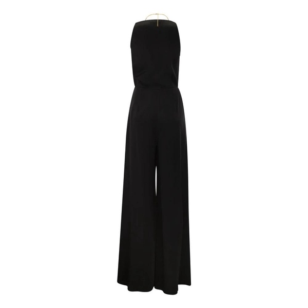 Elisabetta Franchi Fluid Crepe Jumpsuit With Bra Accessory