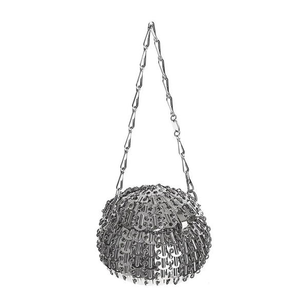 Silver Ball-Shaped Bag