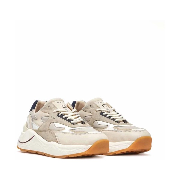 White Leather Sneakers Blue Suede