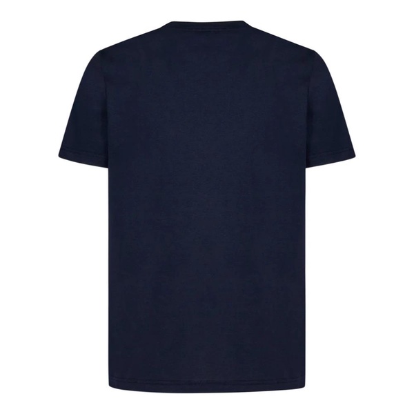 Blue Ribbed Crew Neck T-shirts and Polos