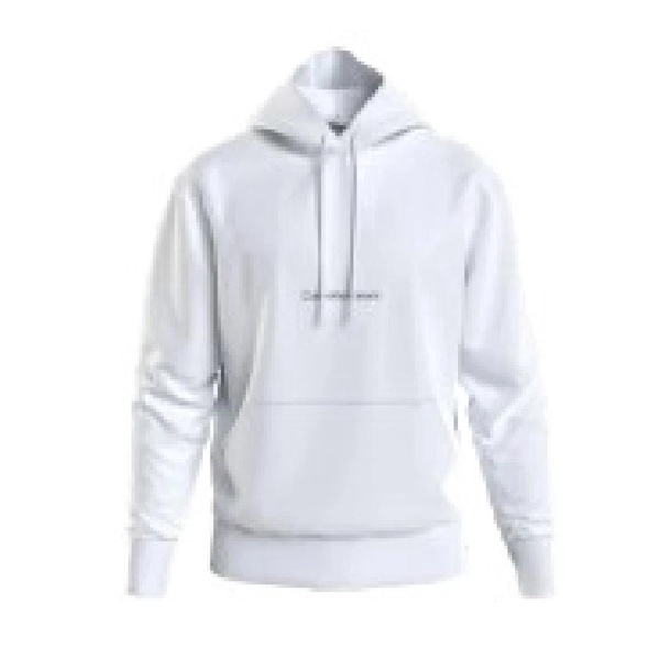 Institutional Hoodie White Black Logo