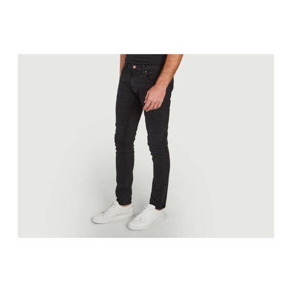 Slim Fit Black Terry Jeans