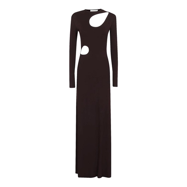 Cut-Out Jersey Floorlength Dress