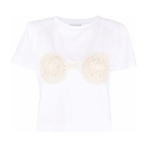 White Knitwear T-Shirt