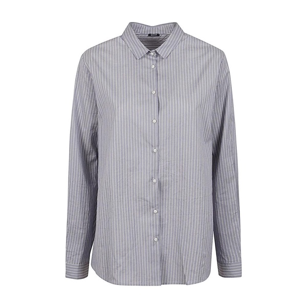 Clear Blue Striped Long-Sleeved Shirt