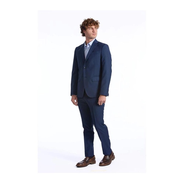 Blue Wool Slim Fit Suit