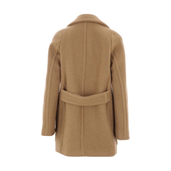 Brown Wool Double-Breasted Coat