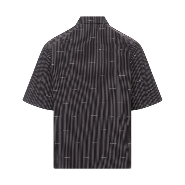 Striped Logo Shirt Black Grey