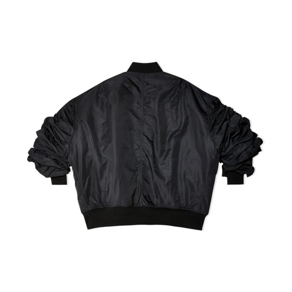 Black Oversized Bomber Jacket