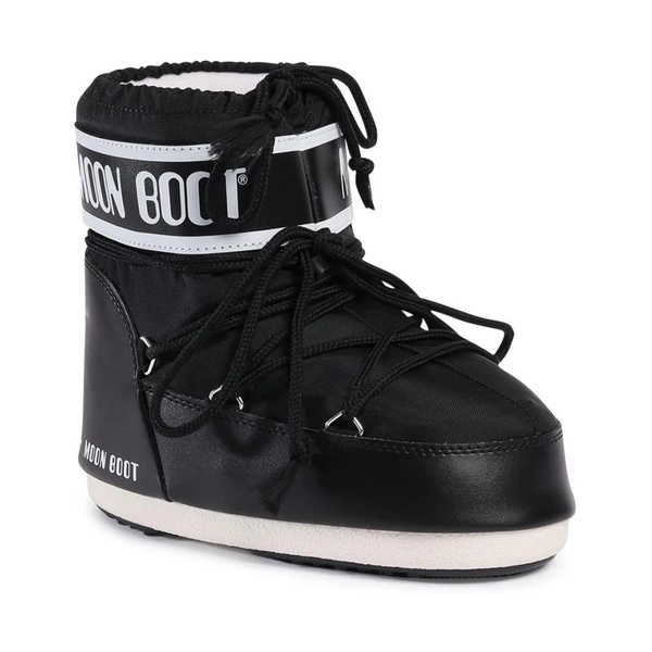 Low Nylon Snow Boots Black Logo