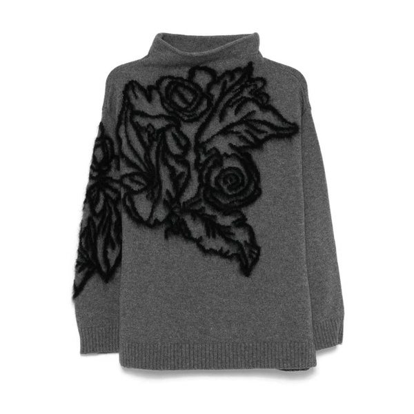 Floral Intarsia Knit Sweater