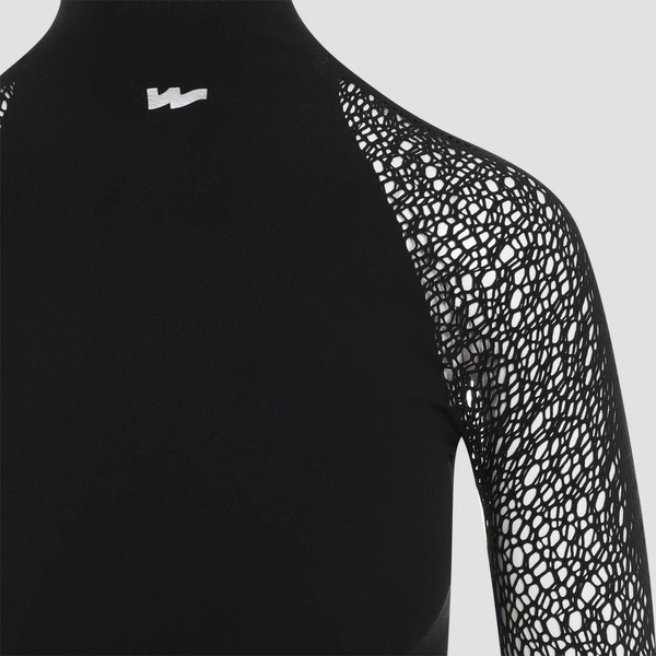 Black Net Top Long Sleeves