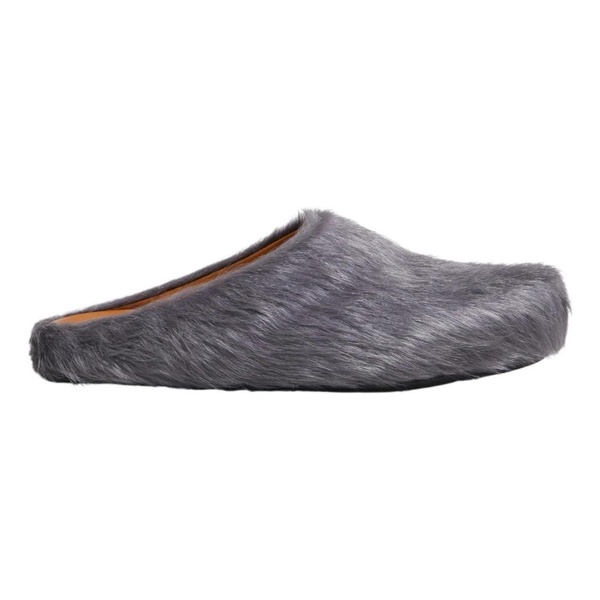 Long-hair calfskin fussbett sabot