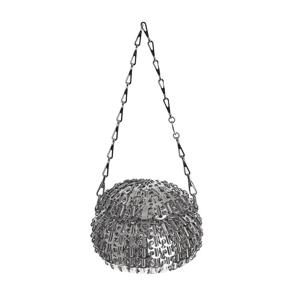 Silver Ball-Shaped Bag