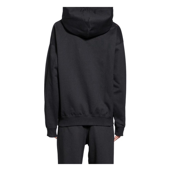 Black Hoodie with Logo Print