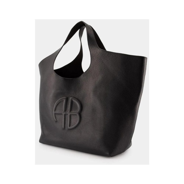 Black Leather Shopper Bag