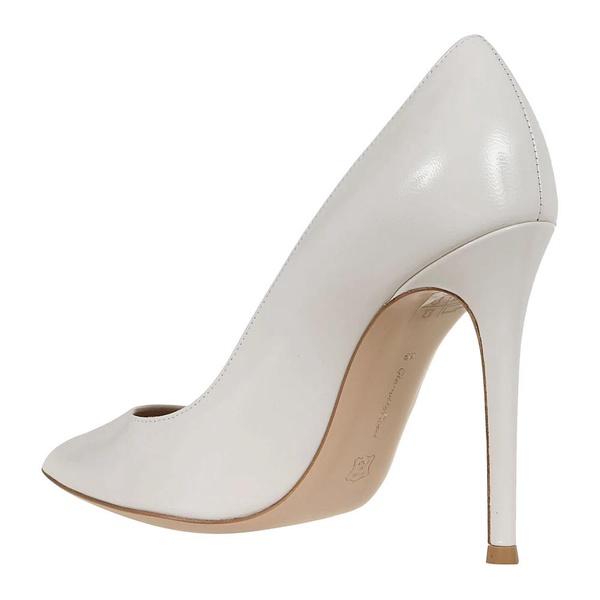 White Pointed Toe High Heel Pumps