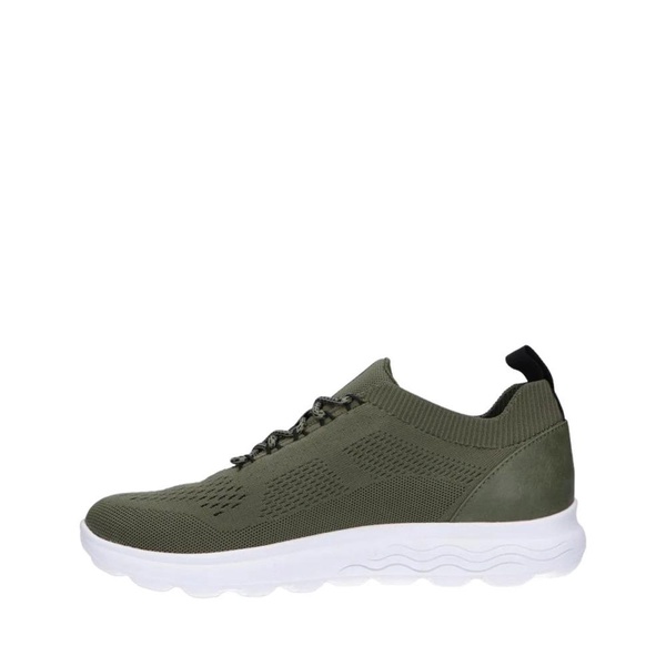 Green Casual Textile Sneakers for Men