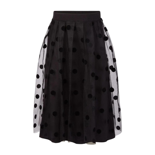 Black Polka Dot Tulle Skirt